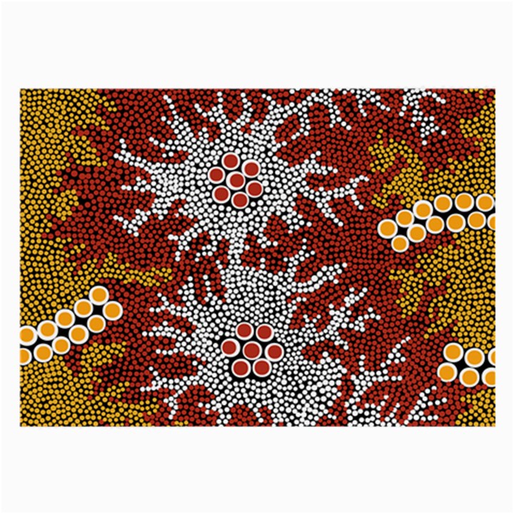 Aboriginal Art – Riverside Dreaming Large Glasses Cloth (2-Side)