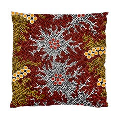 Aboriginal Art – Riverside Dreaming Standard Cushion Case (two Sides) by hogartharts