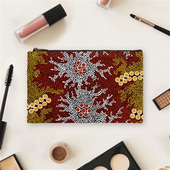 Aboriginal Art – Riverside Dreaming Cosmetic Bag (medium)  by hogartharts