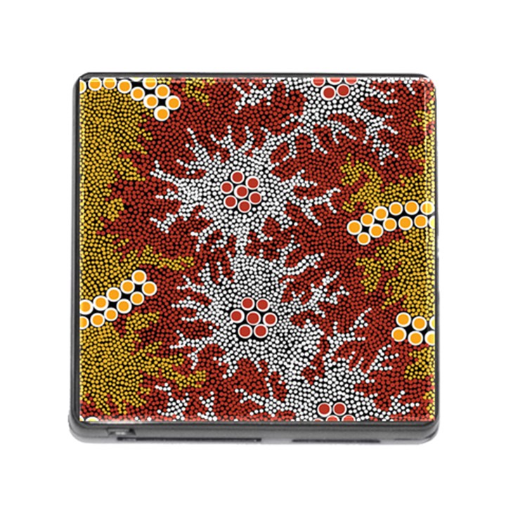 Aboriginal Art – Riverside Dreaming Memory Card Reader (Square)