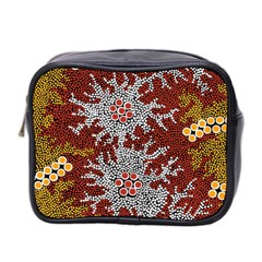 Aboriginal Art – Riverside Dreaming Mini Toiletries Bag 2-side by hogartharts