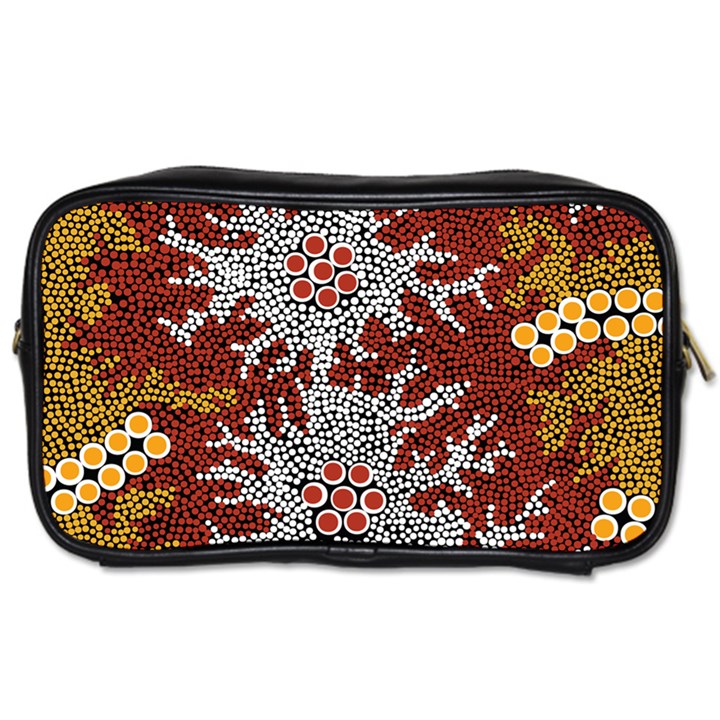 Aboriginal Art – Riverside Dreaming Toiletries Bags 2-Side