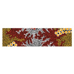 Aboriginal Art – Riverside Dreaming Satin Scarf (oblong) by hogartharts