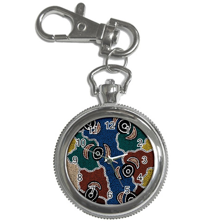 Aboriginal Art - Riverside Dreaming Key Chain Watches