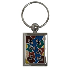 Aboriginal Art - Riverside Dreaming Key Chains (rectangle)  by hogartharts