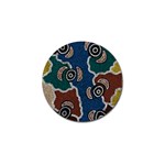 Aboriginal Art - Riverside Dreaming Golf Ball Marker (4 pack) Front