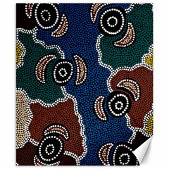 Aboriginal Art - Riverside Dreaming Canvas 8  X 10  by hogartharts