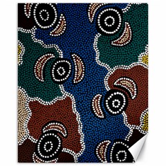 Aboriginal Art - Riverside Dreaming Canvas 16  X 20  