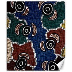 Aboriginal Art - Riverside Dreaming Canvas 20  X 24   by hogartharts