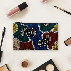 Aboriginal Art - Riverside Dreaming Cosmetic Bag (small) 