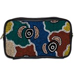 Aboriginal Art - Riverside Dreaming Toiletries Bags 2-Side Back