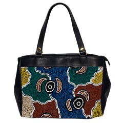 Aboriginal Art - Riverside Dreaming Office Handbags (2 Sides) 