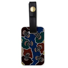 Aboriginal Art - Riverside Dreaming Luggage Tags (one Side)  by hogartharts