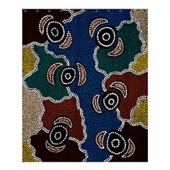 Aboriginal Art - Riverside Dreaming Shower Curtain 60  X 72  (medium)  by hogartharts