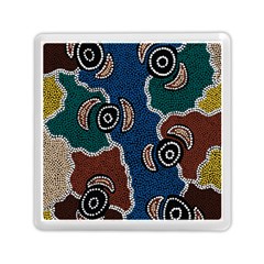 Aboriginal Art - Riverside Dreaming Memory Card Reader (square)  by hogartharts