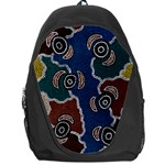 Aboriginal Art - Riverside Dreaming Backpack Bag Front