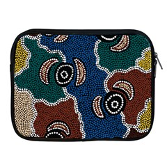 Aboriginal Art - Riverside Dreaming Apple Ipad 2/3/4 Zipper Cases by hogartharts