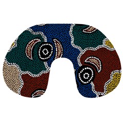 Aboriginal Art - Riverside Dreaming Travel Neck Pillows