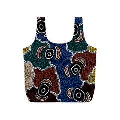 Aboriginal Art - Riverside Dreaming Full Print Recycle Bags (s) 