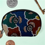 Aboriginal Art - Riverside Dreaming Accessory Pouches (Large)  Back