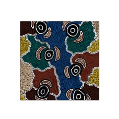 Aboriginal Art - Riverside Dreaming Satin Bandana Scarf