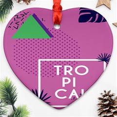 Behance Feelings Beauty Polka Dots Leaf Triangle Tropical Pink Ornament (heart)