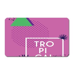 Behance Feelings Beauty Polka Dots Leaf Triangle Tropical Pink Magnet (rectangular) by Mariart