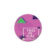 Behance Feelings Beauty Polka Dots Leaf Triangle Tropical Pink Golf Ball Marker (4 Pack)