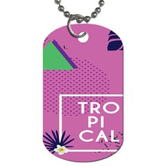 Behance Feelings Beauty Polka Dots Leaf Triangle Tropical Pink Dog Tag (two Sides) by Mariart