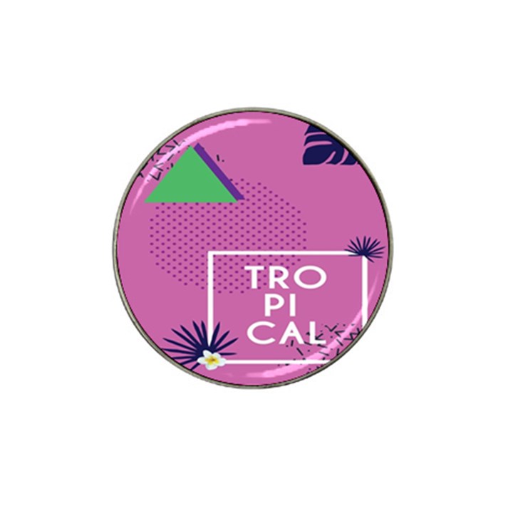 Behance Feelings Beauty Polka Dots Leaf Triangle Tropical Pink Hat Clip Ball Marker