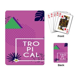 Behance Feelings Beauty Polka Dots Leaf Triangle Tropical Pink Playing Card by Mariart