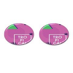 Behance Feelings Beauty Polka Dots Leaf Triangle Tropical Pink Cufflinks (oval) by Mariart