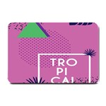 Behance Feelings Beauty Polka Dots Leaf Triangle Tropical Pink Small Doormat  24 x16  Door Mat