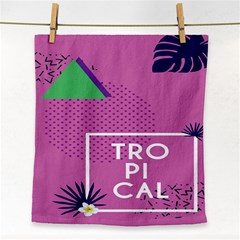 Behance Feelings Beauty Polka Dots Leaf Triangle Tropical Pink Face Towel