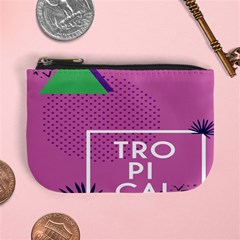 Behance Feelings Beauty Polka Dots Leaf Triangle Tropical Pink Mini Coin Purses by Mariart