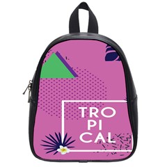 Behance Feelings Beauty Polka Dots Leaf Triangle Tropical Pink School Bags (small)  by Mariart