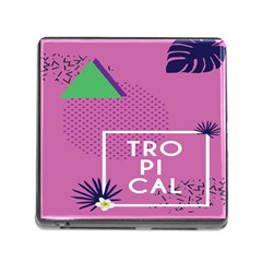 Behance Feelings Beauty Polka Dots Leaf Triangle Tropical Pink Memory Card Reader (square) by Mariart