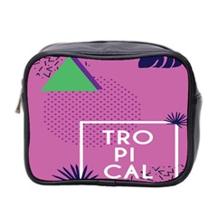 Behance Feelings Beauty Polka Dots Leaf Triangle Tropical Pink Mini Toiletries Bag 2-side by Mariart