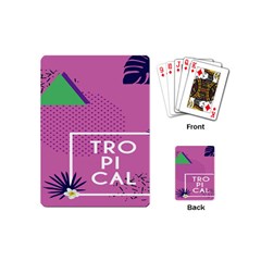 Behance Feelings Beauty Polka Dots Leaf Triangle Tropical Pink Playing Cards (mini)  by Mariart