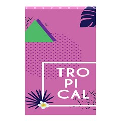 Behance Feelings Beauty Polka Dots Leaf Triangle Tropical Pink Shower Curtain 48  X 72  (small)  by Mariart