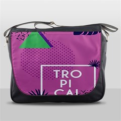 Behance Feelings Beauty Polka Dots Leaf Triangle Tropical Pink Messenger Bags by Mariart