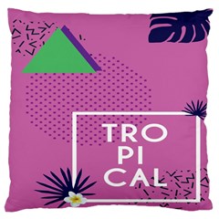 Behance Feelings Beauty Polka Dots Leaf Triangle Tropical Pink Large Cushion Case (two Sides) by Mariart