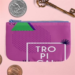 Behance Feelings Beauty Polka Dots Leaf Triangle Tropical Pink Large Coin Purse