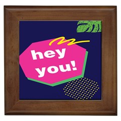 Behance Feelings Beauty Hey You Leaf Polka Dots Pink Blue Framed Tiles