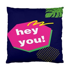 Behance Feelings Beauty Hey You Leaf Polka Dots Pink Blue Standard Cushion Case (one Side)