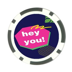 Behance Feelings Beauty Hey You Leaf Polka Dots Pink Blue Poker Chip Card Guard (10 Pack)