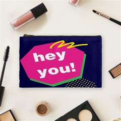 Behance Feelings Beauty Hey You Leaf Polka Dots Pink Blue Cosmetic Bag (medium)  by Mariart