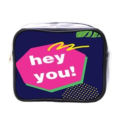 Behance Feelings Beauty Hey You Leaf Polka Dots Pink Blue Mini Toiletries Bags by Mariart