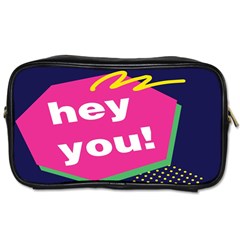 Behance Feelings Beauty Hey You Leaf Polka Dots Pink Blue Toiletries Bags by Mariart