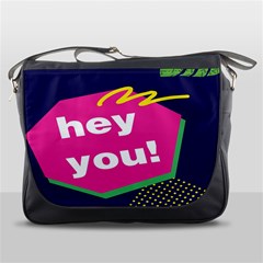 Behance Feelings Beauty Hey You Leaf Polka Dots Pink Blue Messenger Bags by Mariart